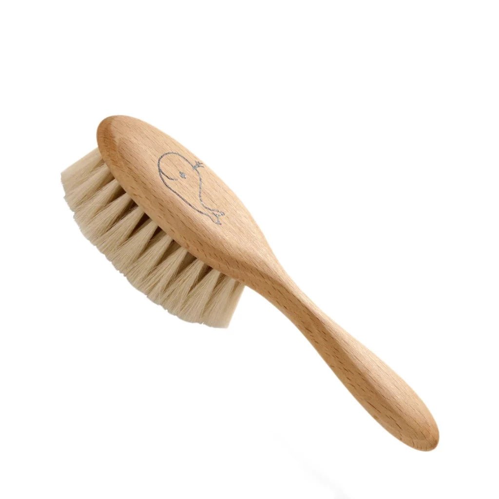 Baby Hair Brush featuring Whale Motif from Redecker