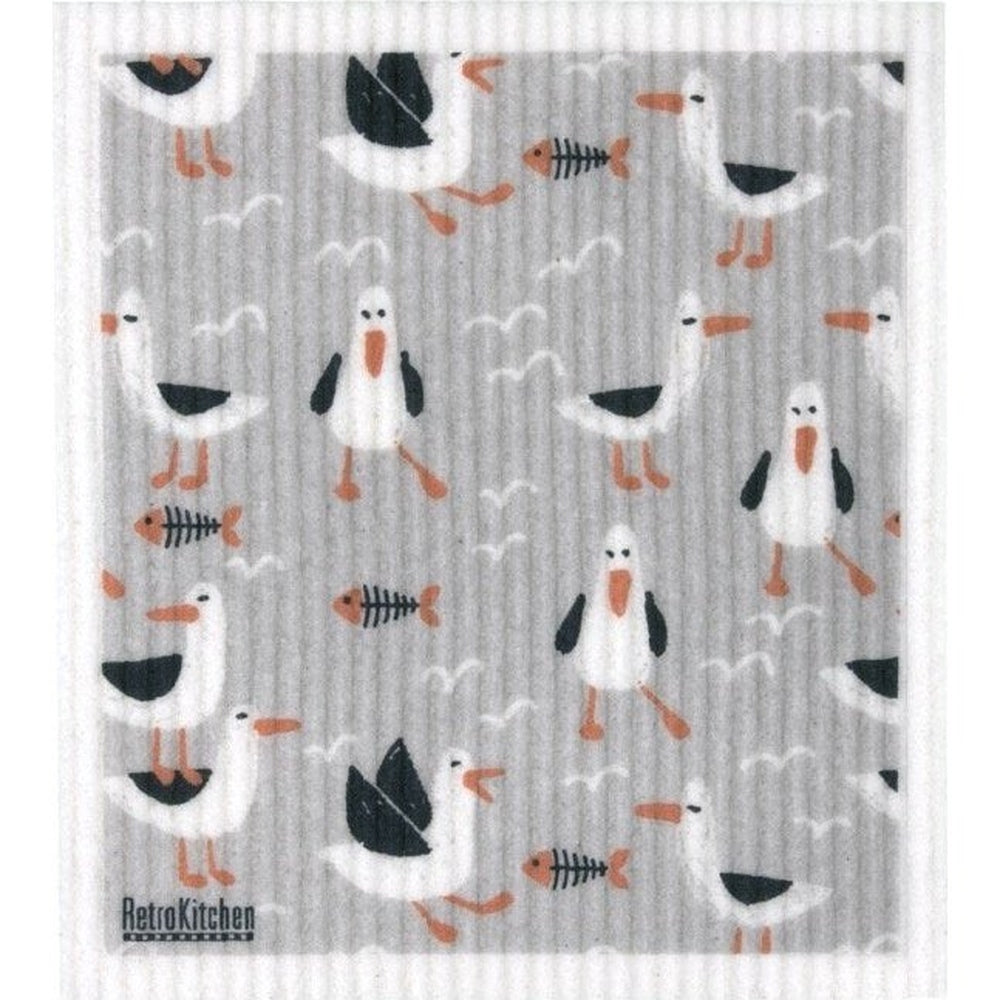 Compostable Sponge Cloths from RetroKitchen, Seagulls