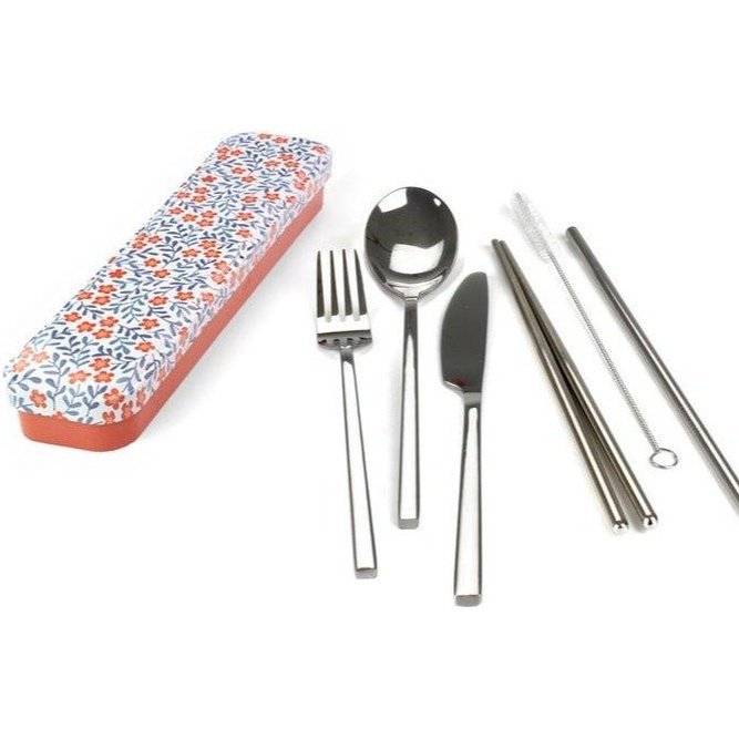 Retro Kitchen Carry Your Cutlery Case - Blossom