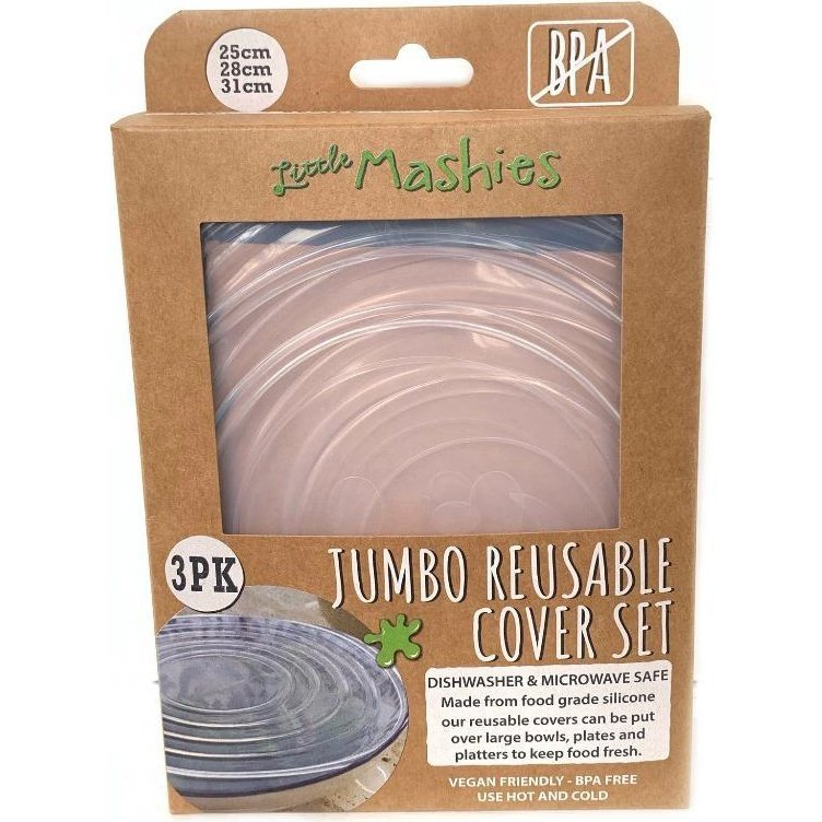 Little Mashies Jumbo Reusable Bowl Cover Set in Packaging