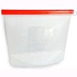 Reusable silicone bag red