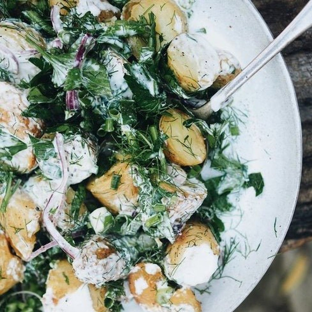 Roast Potato Salad from Seasoned by Casey Lister