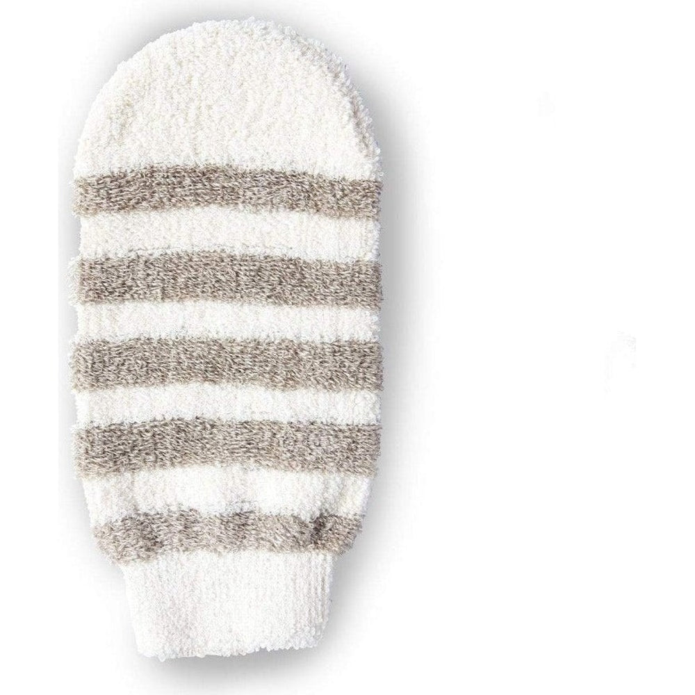 Cotton and Ramie &quot;Amalfi Stripe&quot; Bath Mitt from Saison