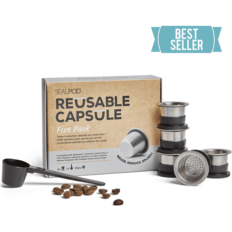 Crema Joe SealPod 5 Pack Reusable Coffee Capsule Pack Contents