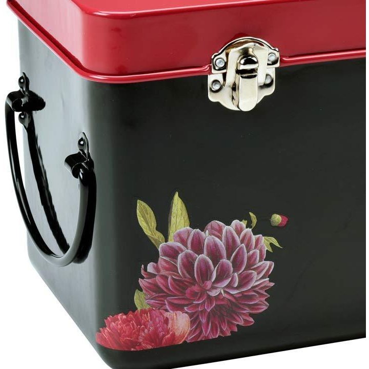 &quot;British Bloom&quot; Seed Storage Tin from Burgon &amp; Ball Featuring Metal Handles and Clasps - Urban Revolution