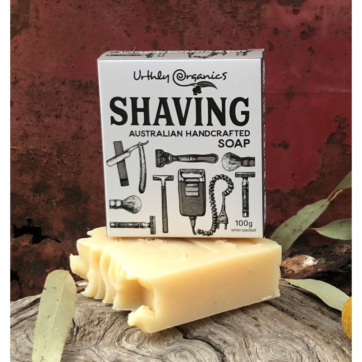 Urthly Organics Australian handcrafted Shaving Soap, 100g