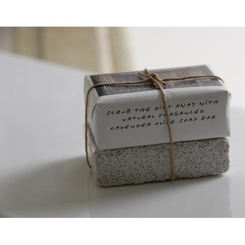 Lavender and Olive Oil Gardener's Soap with Pumice