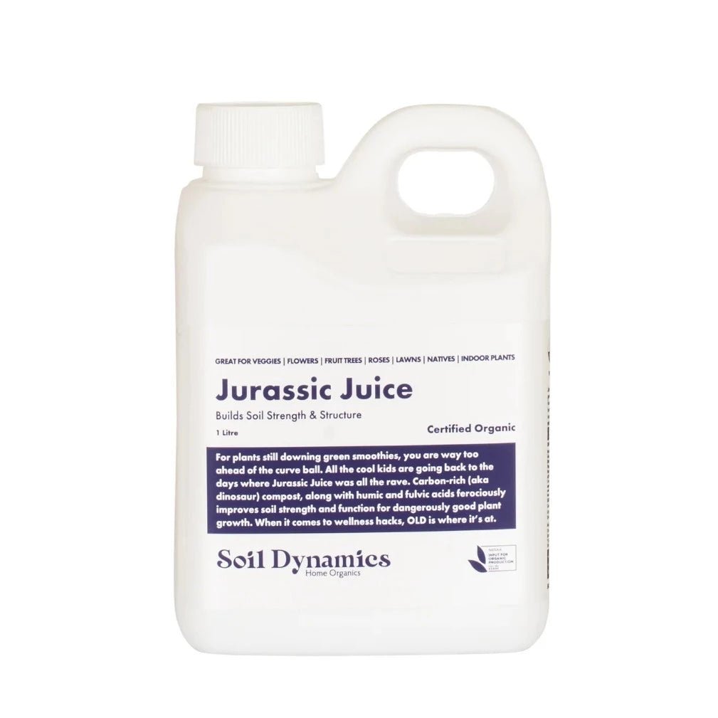 Jurassic Juice 1L Potassium Humate from Soil Dynamics, Urban Revolution.