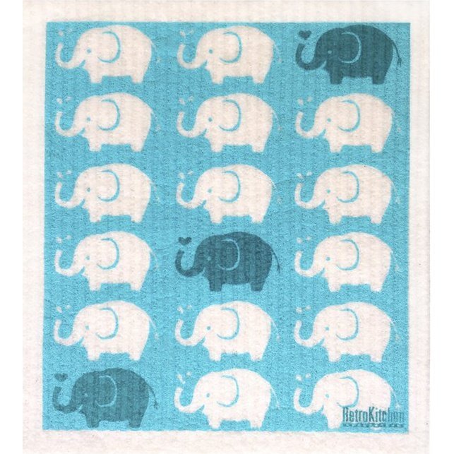 Compostable Sponge Cloths from RetroKitchen, Elephants