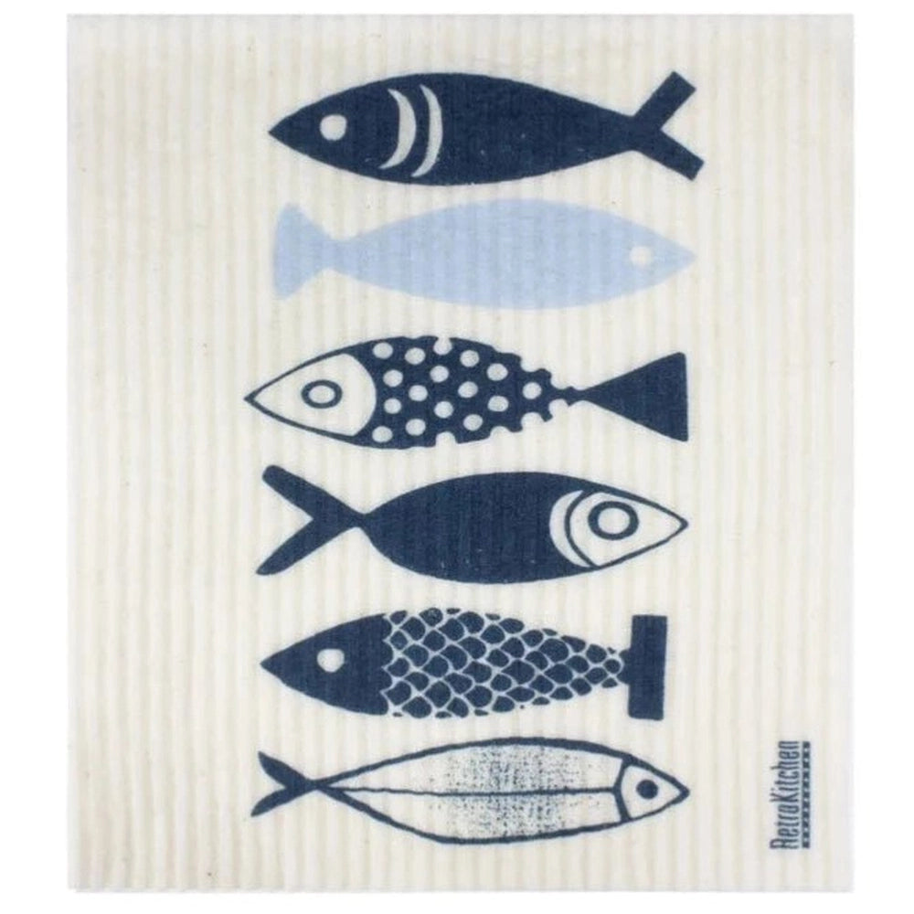 Compostable Sponge Cloths from RetroKitchen, Fish