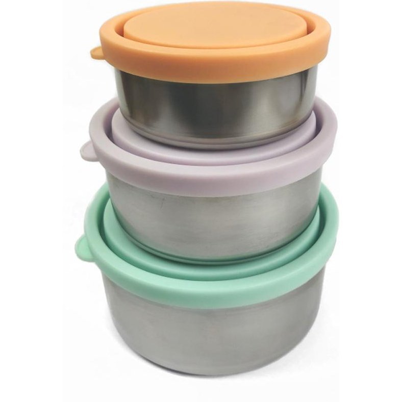 Stainless Steel Mini Containers Spring Pastels 3 pk