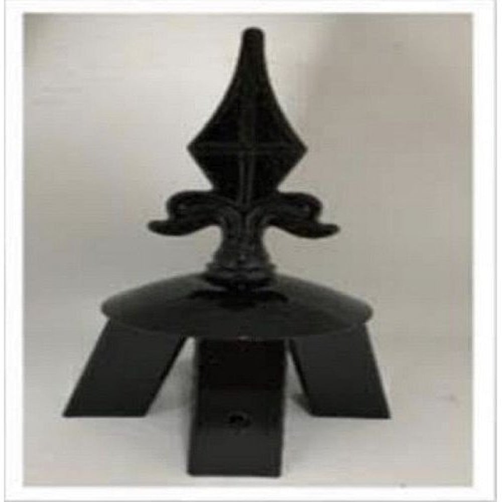 Steel Garden Finial in Fleur De Lys Design