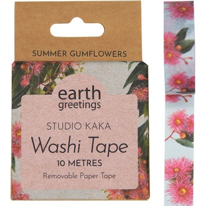 Earth Greetings Washi Tape - Summer Gumflowers