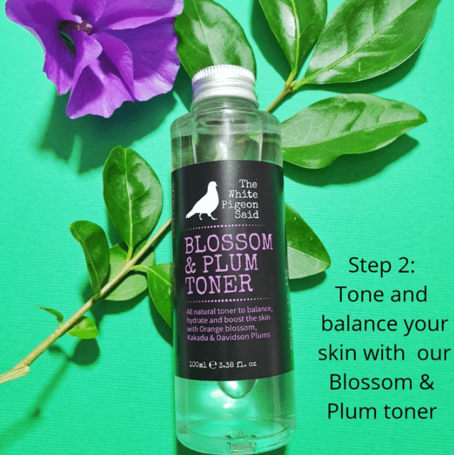 Blossom and Plum Toner from from The Complete Clean Face Care Package, by The White Pigeon Said