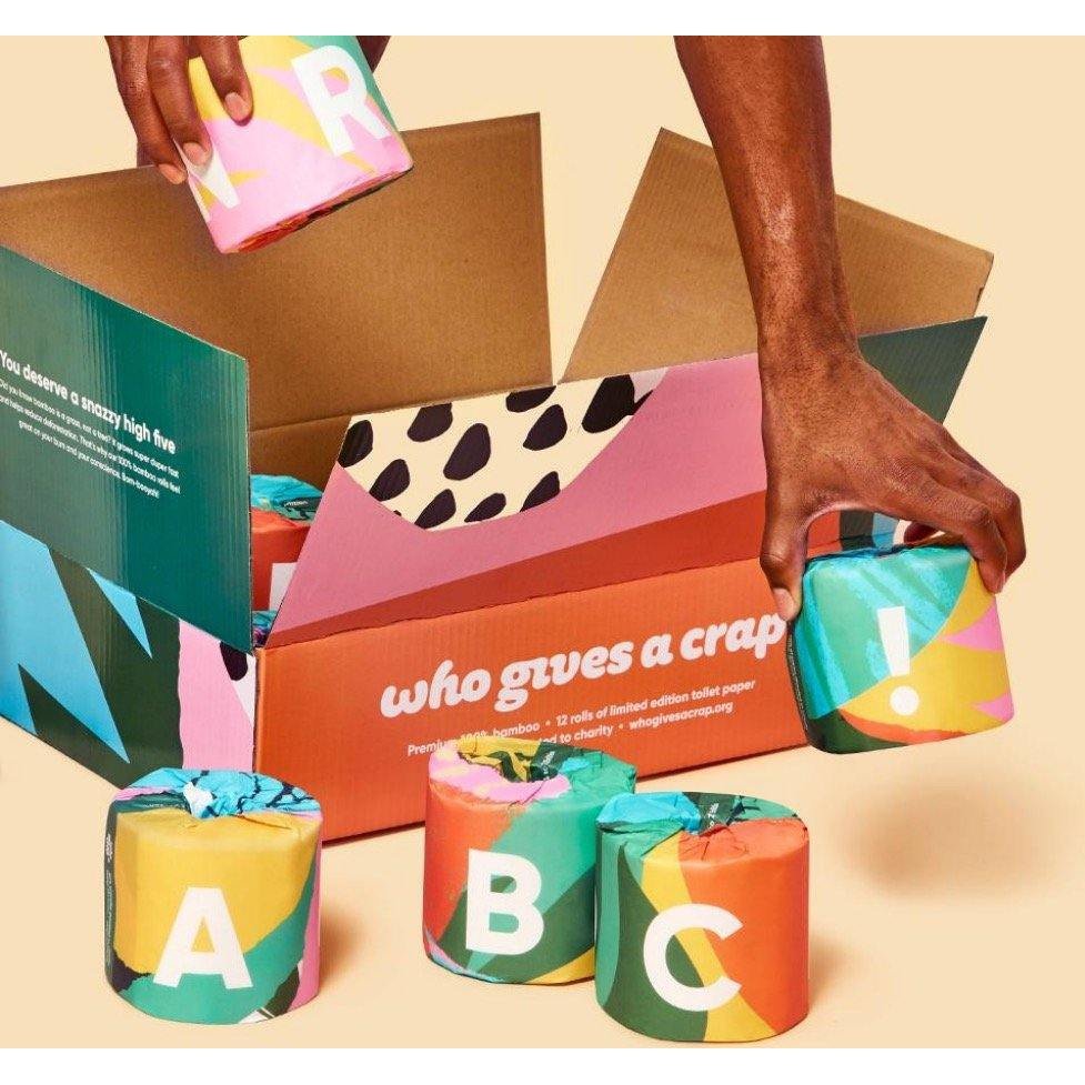 The A-Z Edition Premium Bamboo Toilet Paper Out Of Box