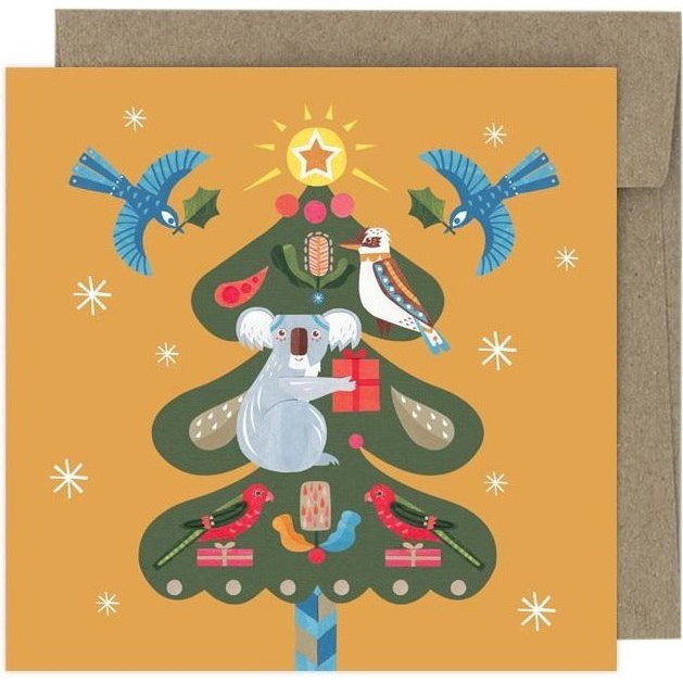 Earth Greetings Mini Christmas Card - Tree of Light