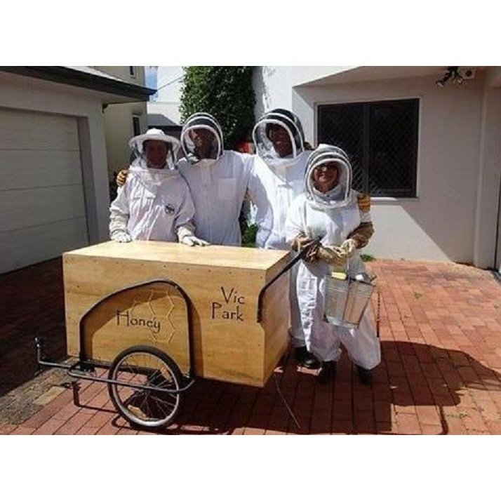Vic Park Honey Staff, Wearing Beekeepers Protective Clothing