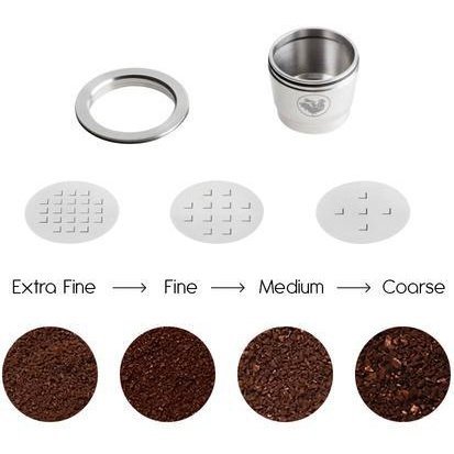 Different Grinds of Coffee for Use with the WayCap Reusable Coffee Capsule 