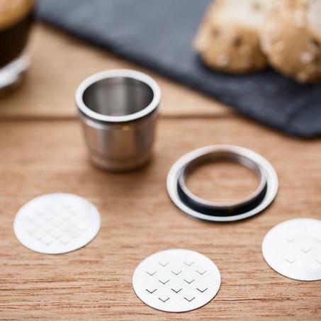 WayCap Reusable Coffee Capsule Pulled Apart for Refill