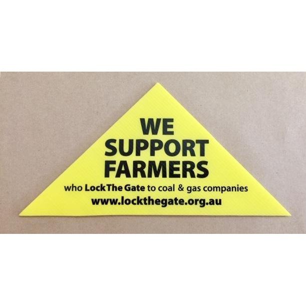 Frack Free WA - We Support Farmers Yellow Triangle - Urban Revolution