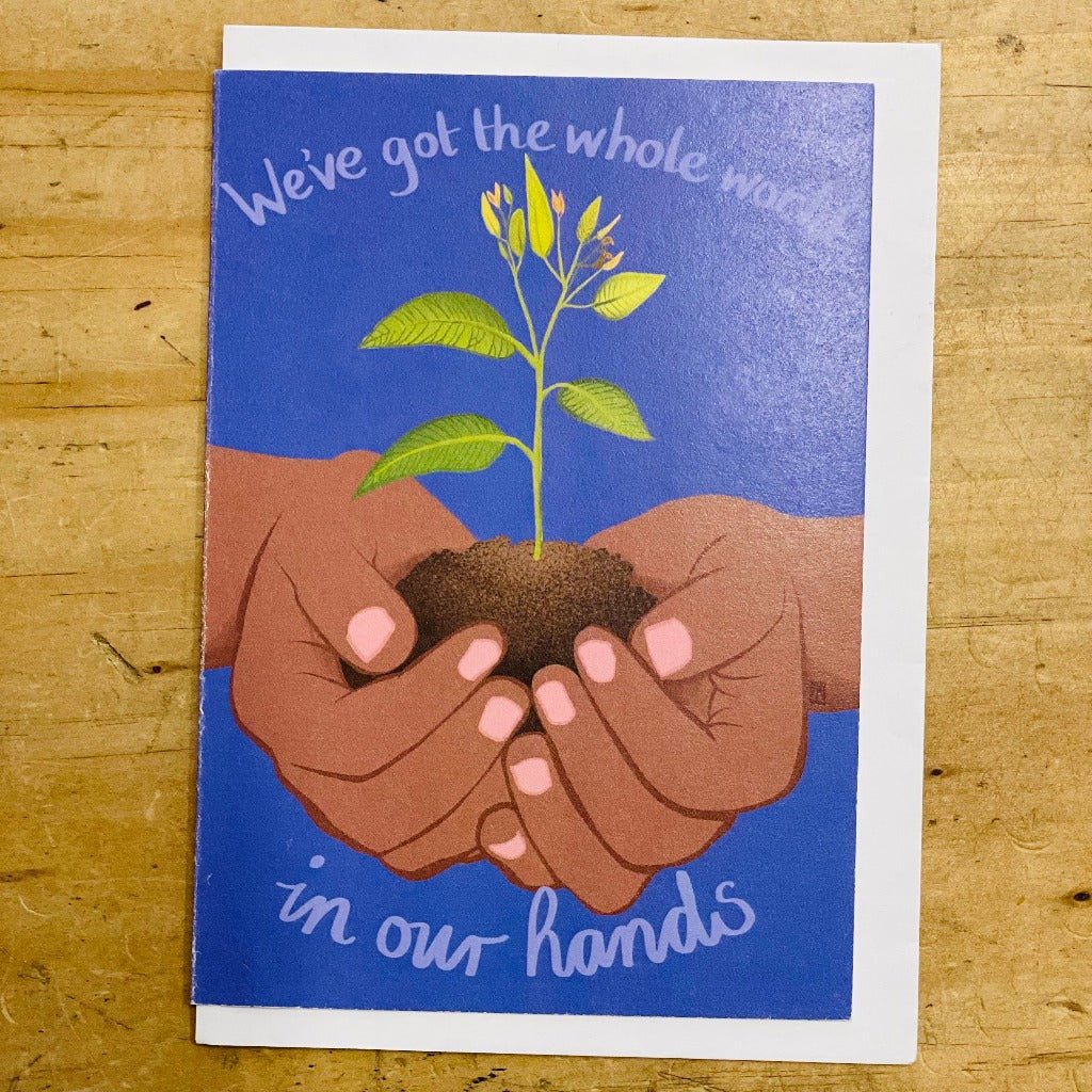 We&#39;ve Got The Whole World Card by Sarah Davies
