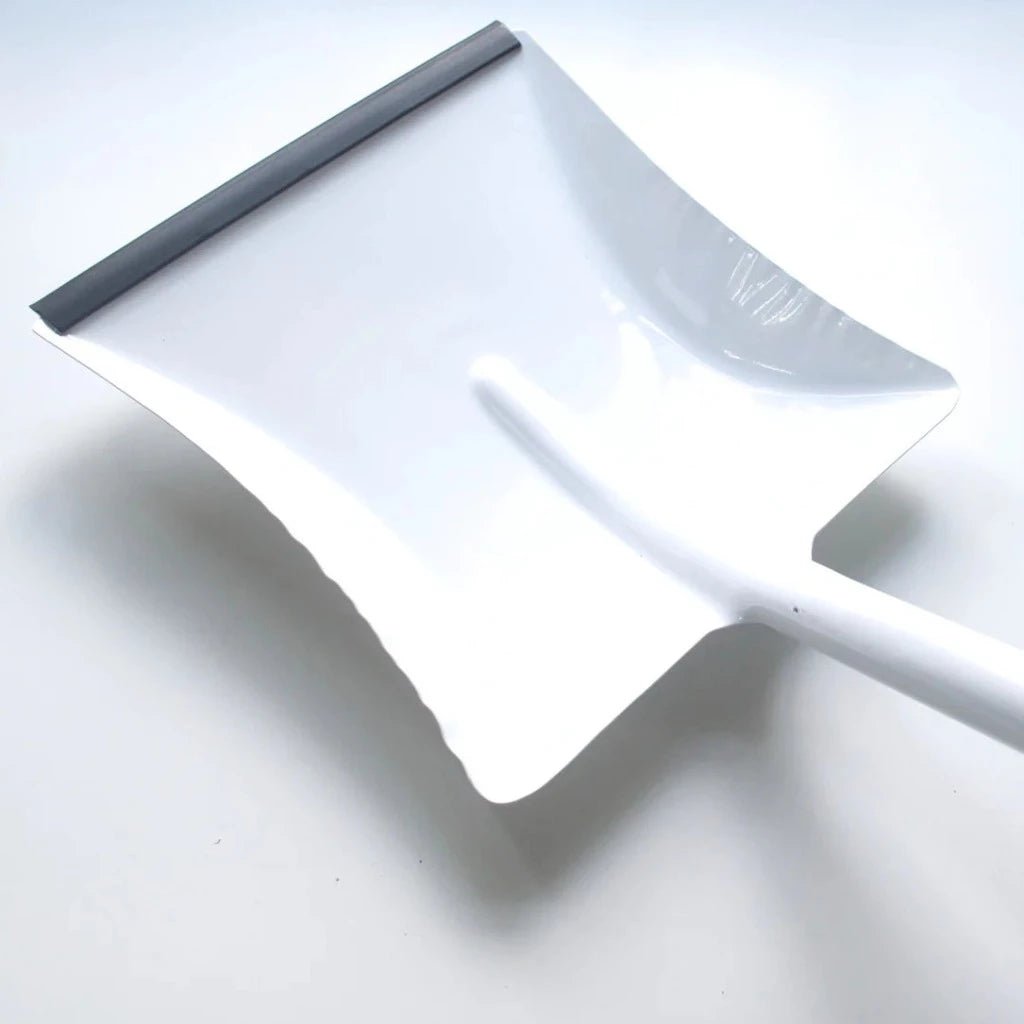 White Metal Dustpan with Rubber Lip from Heaven In Earth, Urban Revolution.
