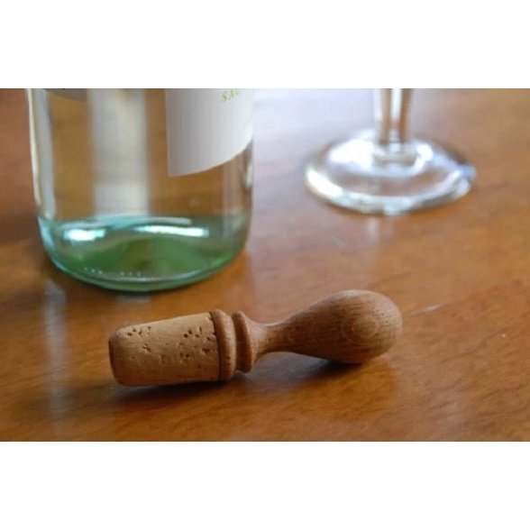 Wine Stopper - Natural Cork & Oak