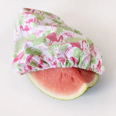 4MyEarth Extra Large Reusable Food Cover over Watermelon -  Flamingo Design