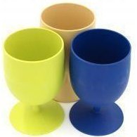 Bamboo Goblets from EcoSoulLife in Sky Blu, Lime and Almond