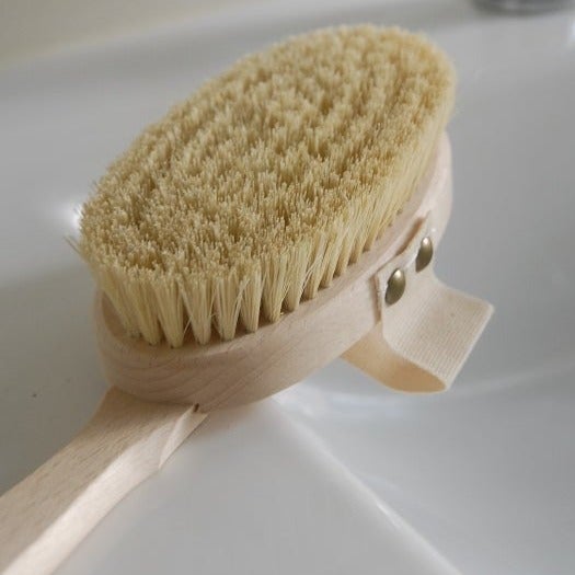 Vegan Tampico Bath Back Brush with Removable Head