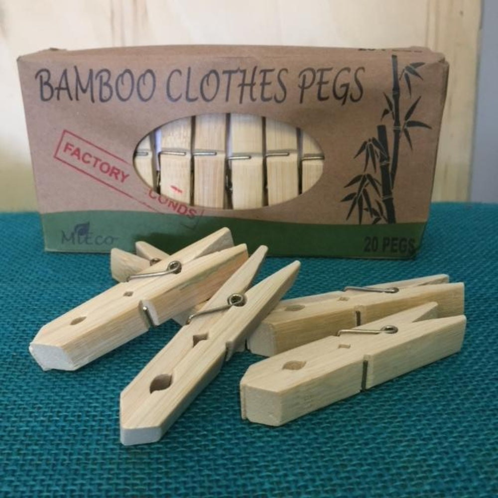 MiEco Clothes Pegs - Bamboo - Factory Seconds Home