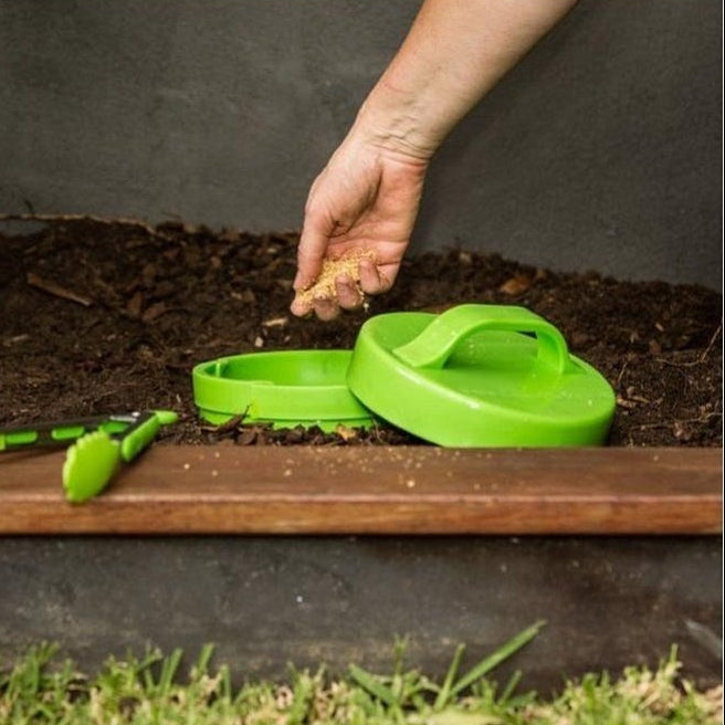 The EnsoPet Pet Waste Composting System, Installed in a Garden Bed