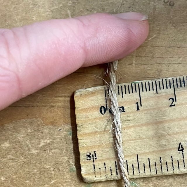 jute twine with ruler