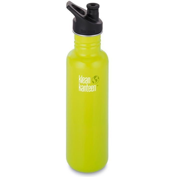 Klean Kanteen Classic 800ml (27Oz) - Sports Cap Drink Bottles Lime Pop