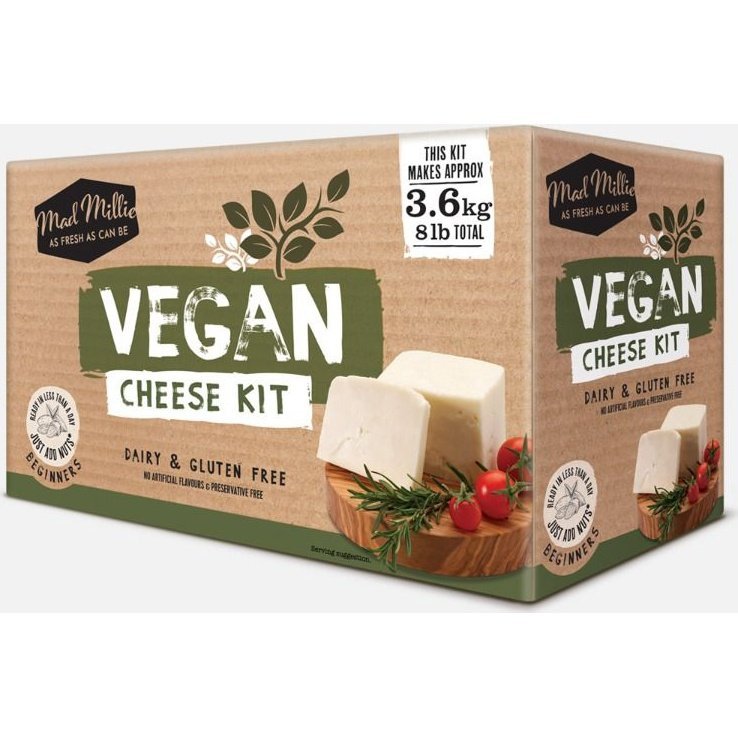 The Vegan Cheese Kit from Mad Millie, Showing Original Packaging