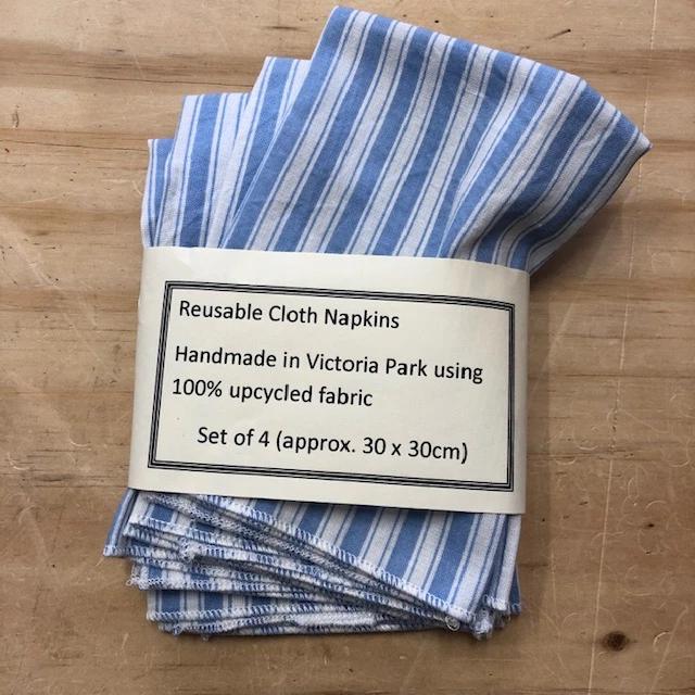 Reusable Cloth Table Napkins from PaulaW, in the Striped Pattern