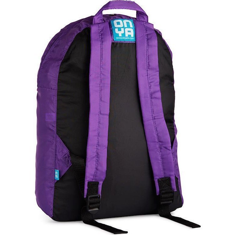 Onya Backpacks - Black &amp; Purple / Sunset (Back)