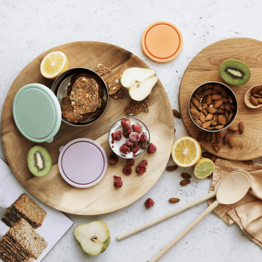 Stainless Steel Round Containers  Spring Pastels Set of 3 - Urban Revolution