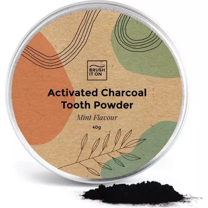 Activated Charcoal Tooth Powder in Metal Tin