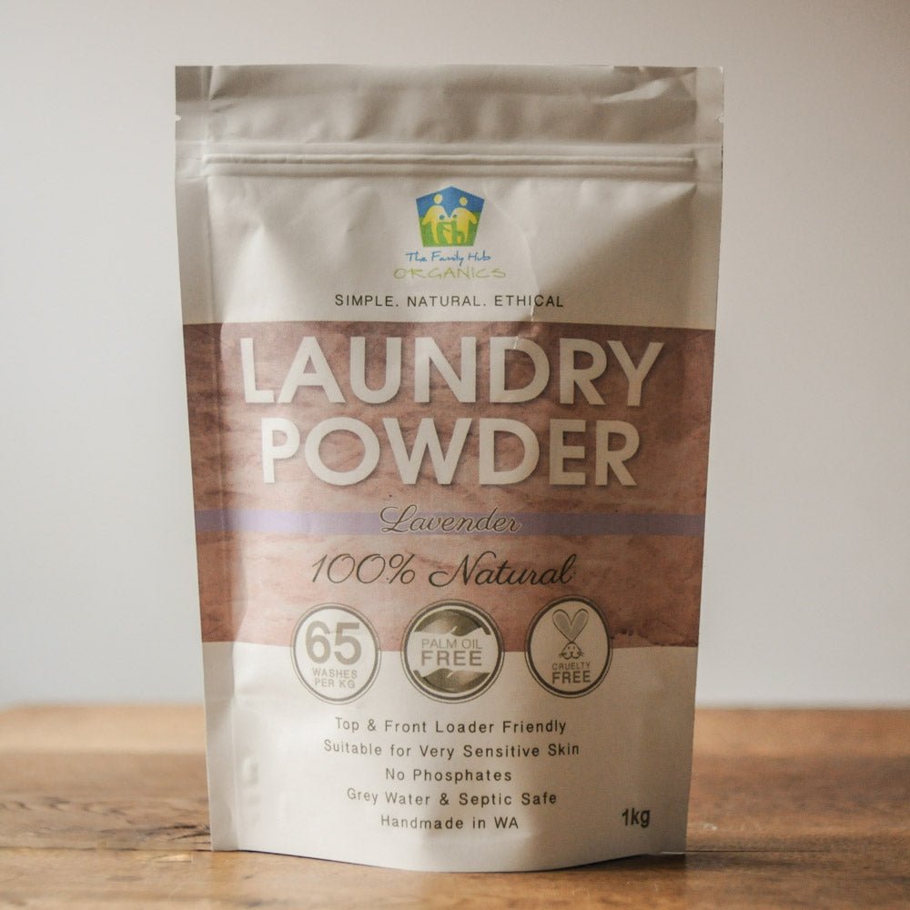 Laundry Powder 100% Natural - 1kg - The Family Hub Lavender