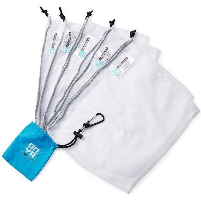 5 Reusable Produce Bags from ONYA, with Turquoise Carry Pouch