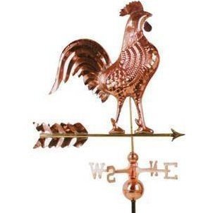 Ryset Rooster Weather Vane - Pressed Copper for the Garden