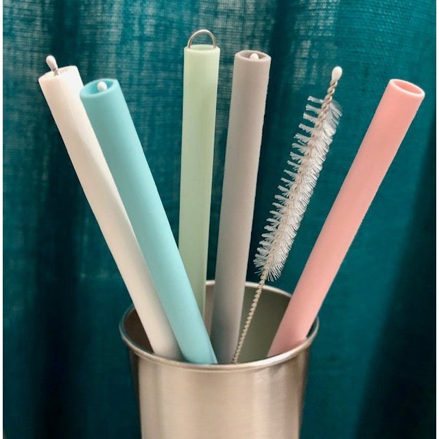 Silicone Straw with Cleaning Brush - Urban Revolution