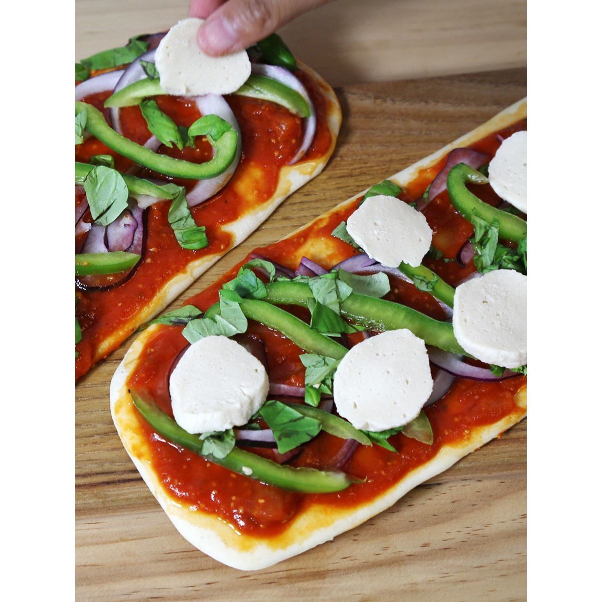 Pizza with Mozzarella, Made with the Vegan Cheese Kit from Mad Millie